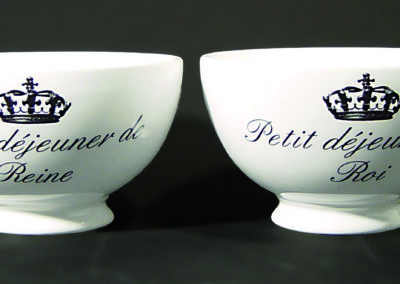 Porcelain bowls chromos printing